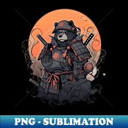 samurai bear - sublimation-ready png file - fashionable and fearless