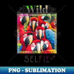 bird parrot wild nature funny happy humor photo selfie - exclusive sublimation digital file - bold & eye-catching