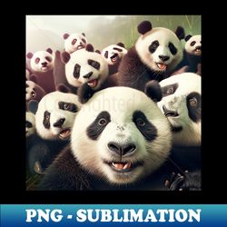 panda bear wild nature funny happy humor photo selfie - stylish sublimation digital download - perfect for personalization