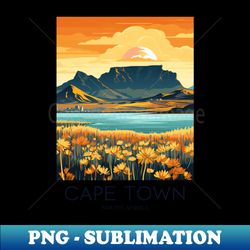 a pop art travel print of cape town - south africa - elegant sublimation png download - revolutionize your designs