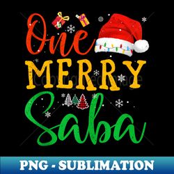 One Merry Saba Grandpa Christmas Santa Xmas Trees - Stylish Sublimation Digital Download - Perfect for Creative Projects