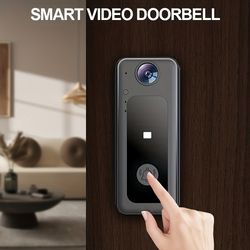 wireless doorbell camera with hd video, night vision & voice change - smart home security system monitor