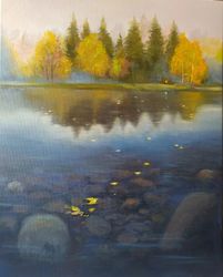 oil painting "autumn waltz" painting landscape for the interior and for the soul