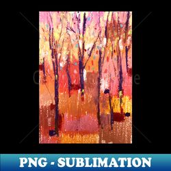 woodland hot colors landscape - exclusive sublimation digital file - perfect for sublimation art