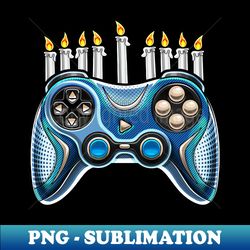 video game controller hanukkah menorah candles boys - artistic sublimation digital file - transform your sublimation creations