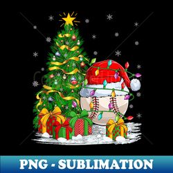 baseball lover xmas tree lighting santa baseball christmas - elegant sublimation png download - perfect for sublimation art