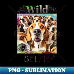 dog beagles wild nature funny happy humor photo selfie - exclusive sublimation digital file - stunning sublimation graphics