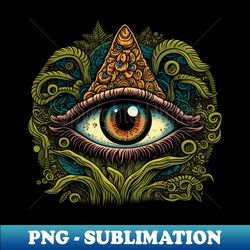 psychedelic eye plant cottagecore surreal trippy nature - premium sublimation digital download - defying the norms