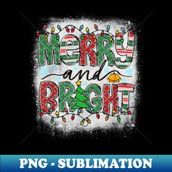 merry and bright christmas lights matching family vacation - artistic sublimation digital file - unleash your inner rebellion