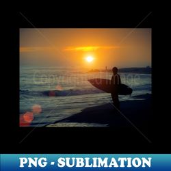 surfer and sunset on the beach - png sublimation digital download - revolutionize your designs