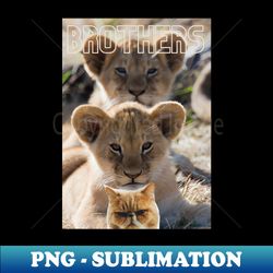 the power animal - cat brothers - instant sublimation digital download - bring your designs to life