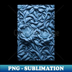 blue flowers garden pattern - high-quality png sublimation download - create with confidence