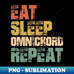 eat sleep omnichord repeat - retro png sublimation digital download - transform your sublimation creations