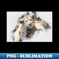 lion lion cub wild animal safari africa jungle wildlife - retro png sublimation digital download - perfect for creative projects