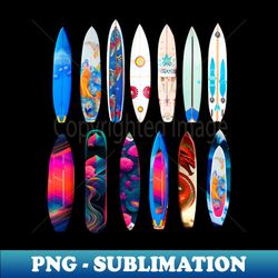 surf and boards - stylish sublimation digital download - vibrant and eye-catching typography