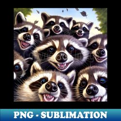 raccoon wild wild nature funny happy humor photo selfie - instant sublimation digital download - stunning sublimation graphics