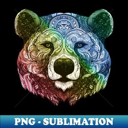 polar bear portrait animal gym colorful - sublimation-ready png file - defying the norms