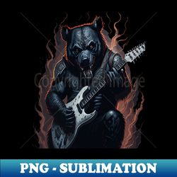 heavy metal bear rock and roll hard rock punk 70s80s - creative sublimation png download - perfect for sublimation mastery