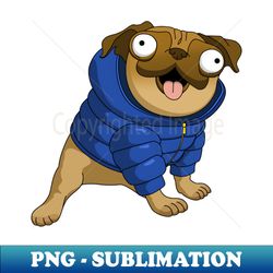 Rufus the Puffer Pug - Trendy Sublimation Digital Download - Bring Your Designs to Life
