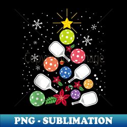 pickleball christmas tree santa pickleball x-mas lights - premium png sublimation file - enhance your apparel with stunning detail
