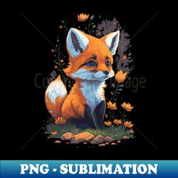 fox illustration - signature sublimation png file - stunning sublimation graphics