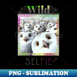 owl bird wild nature funny happy humor photo selfie - png transparent sublimation file - bold & eye-catching