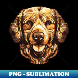 Golden Retriever Dog Portrait Dogs Colorful - Artistic Sublimation Digital File - Transform Your Sublimation Creations
