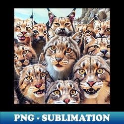 lynx cat wild nature funny happy humor photo selfie - exclusive sublimation digital file - unleash your creativity