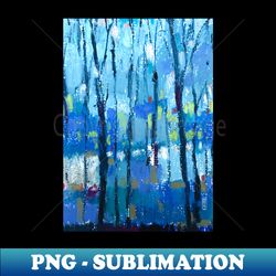 woodland cold colors landscape - professional sublimation digital download - enhance your apparel with stunning detail