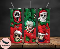 christmas 20oz tumbler wrap png, christmas 3d inflated puffy tumbler wrap png, grinchmas 20oz png 04