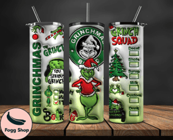 christmas 20oz tumbler wrap png, christmas 3d inflated puffy tumbler wrap png, grinchmas 20oz png 09