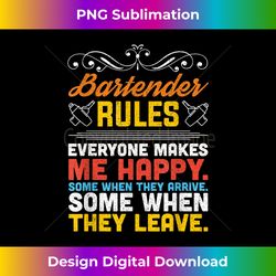 bartender rules - funny bartending gift - sublimation-optimized png file - reimagine your sublimation pieces