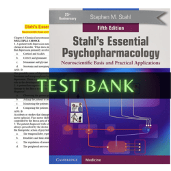 latest 2023 stahl's essential psychopharmacology: neuroscientific basis 5th edition patton test bank all chapters