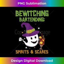 bewitching bartending spirits & scares bartender halloween - minimalist sublimation digital file - rapidly innovate your artistic vision