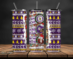 minnesota vikings christmas ho ho ho tumbler wrap, nfl merry christmas png, nfl, nfl football png 42