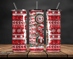 kansas city chiefs christmas ho ho ho tumbler wrap, nfl merry christmas png, nfl, nfl football png 57