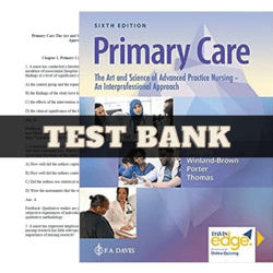 latest 2023 primary care art and science of advanced practice nursing-an interprofessional 6th edition dunphy test bank