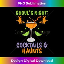 ghouls' night cocktails & haunts bartender halloween - futuristic png sublimation file - chic, bold, and uncompromising