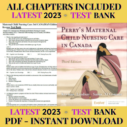 latest 2023 maternal child nursing care 3rd canadian edition keenan lindsay test bank | all chapters included