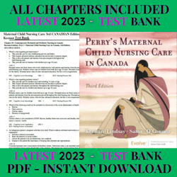 latest 2023 maternal child nursing care 3rd canadian edition keenan lindsay test bank | all chapters included