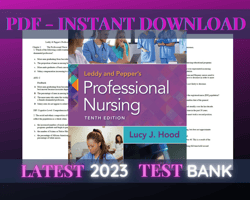 latest 2023 leddy & pepper's professional nursing 10th edition hood test bank | all chapters included