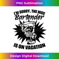 the nice bartender on vacation bartender halloween costume tank top - contemporary png sublimation design - immerse in creativity with every design