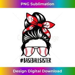 baseball sister hair baseball sunglasses - vibrant sublimation digital download - animate your creative concepts