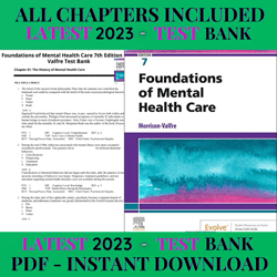 latest 2023 foundations of mental health care 7th edition by michelle morrison-valfre test bank