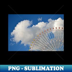 sky ferris wheel - photography - png transparent digital download file for sublimation - vibrant and eye-catching typography