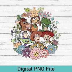 floral disney toy story characters png, disney god says that i am png, disney family vacation png, toy story group png