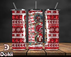 arizona cardinals christmas ho ho ho tumbler wrap, nfl merry christmas png, nfl, nfl football png 02