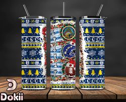 los angeles rams christmas ho ho ho tumbler wrap, nfl merry christmas png, nfl, nfl football png 09