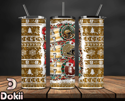 new orleans saints christmas ho ho ho tumbler wrap, nfl merry christmas png, nfl, nfl football png 11