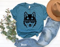 wolf pack shirt, wolf shirt, family shirts, wolf pack family shirt, wolf pack outfit, wolf lover shirt, wolf pack tee, f